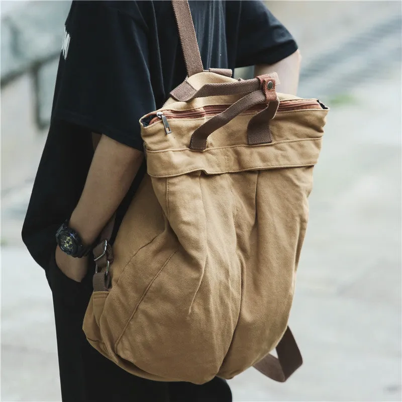 Unisex Canvas Backpack High Capacity Travel Bag