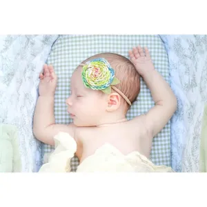 Variegated Cotton Crocheted Rose