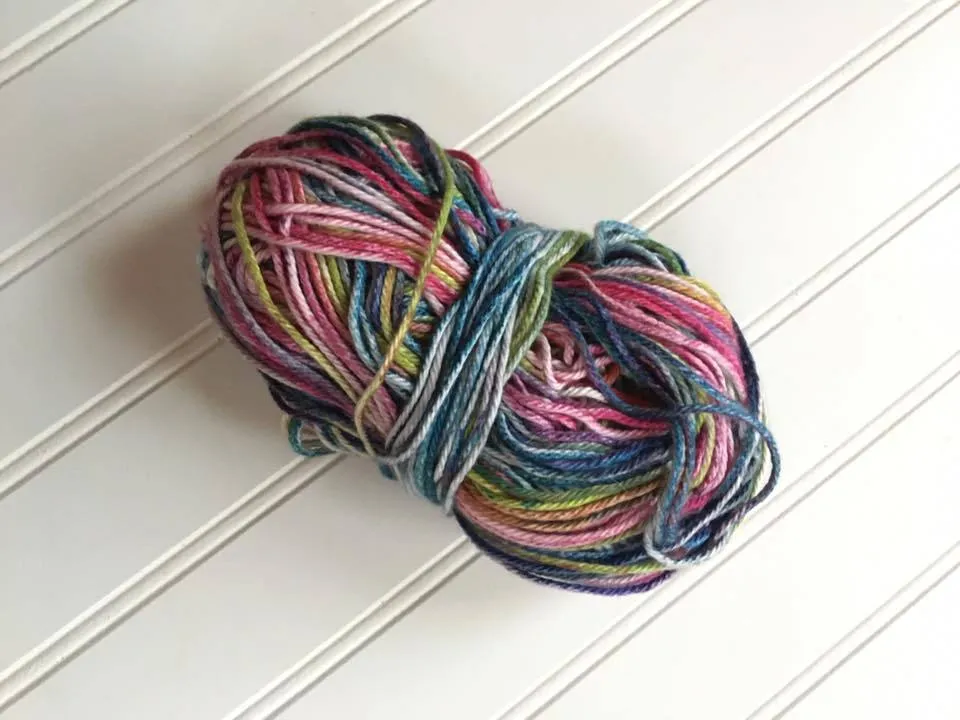 Variegated Cotton Crocheted Rose