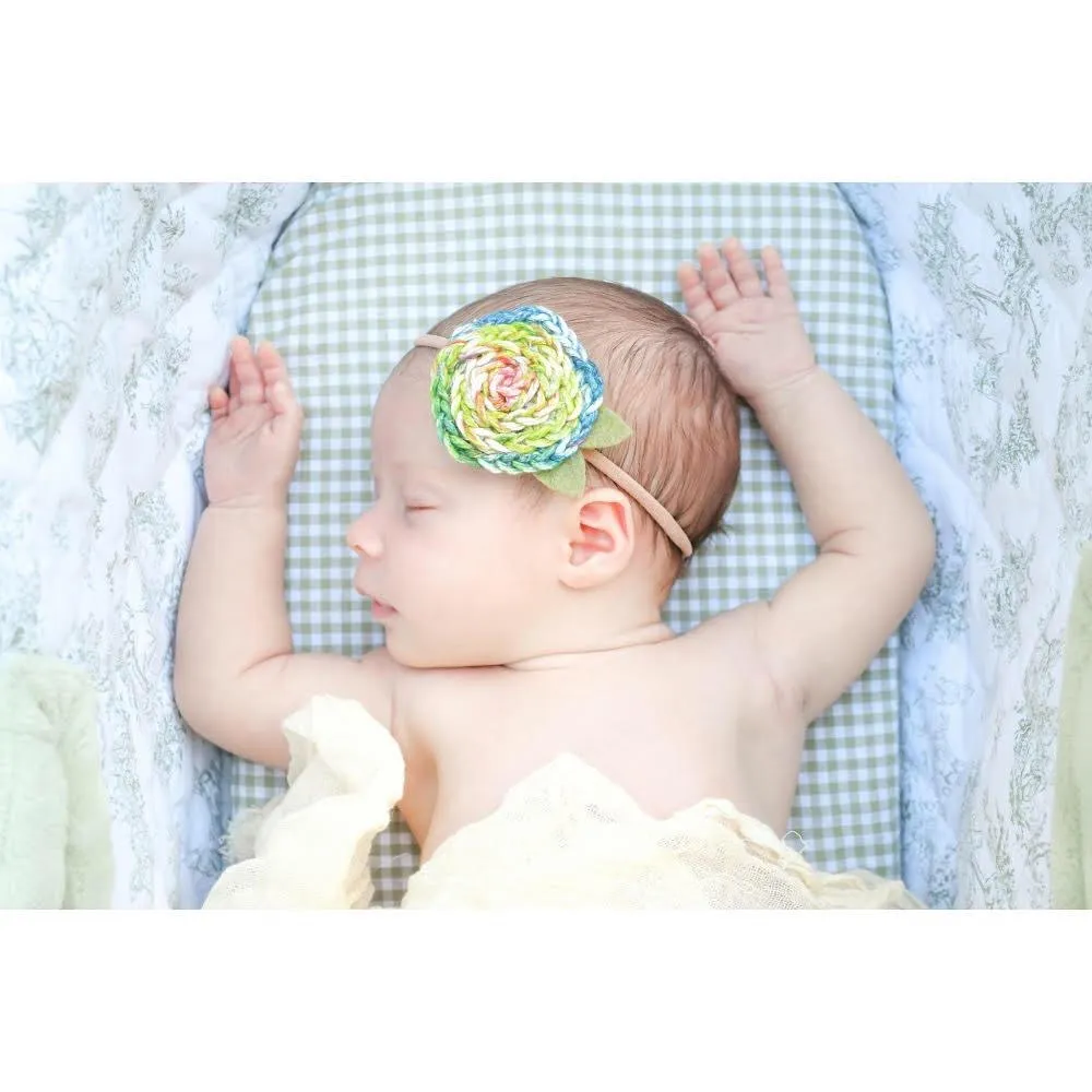 Variegated Cotton Crocheted Rose