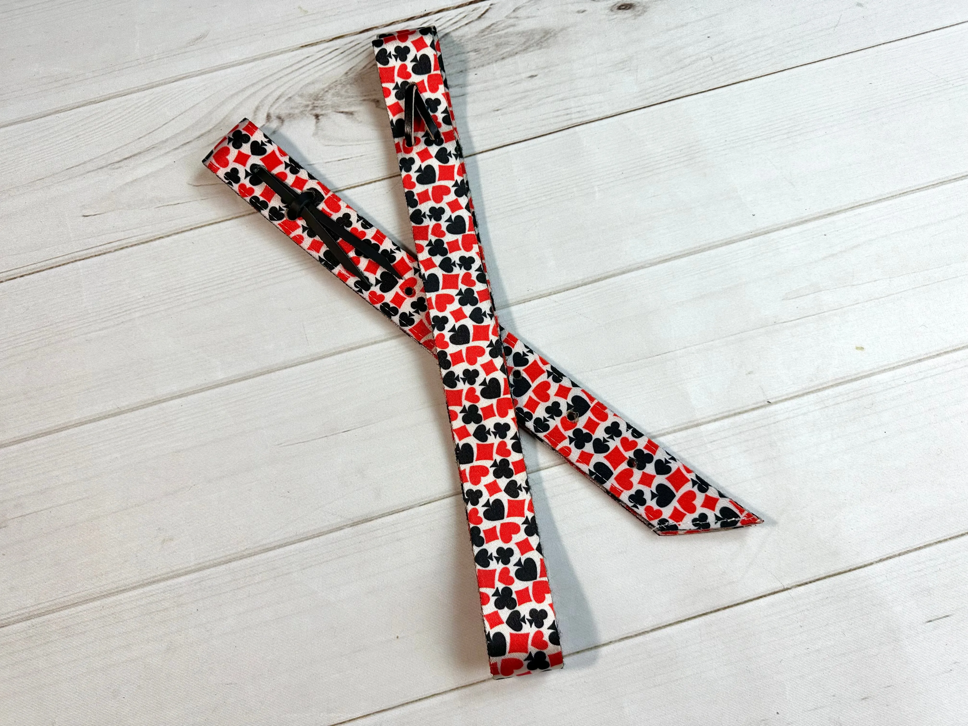 Vegas Red and Black Cinch Strap Set