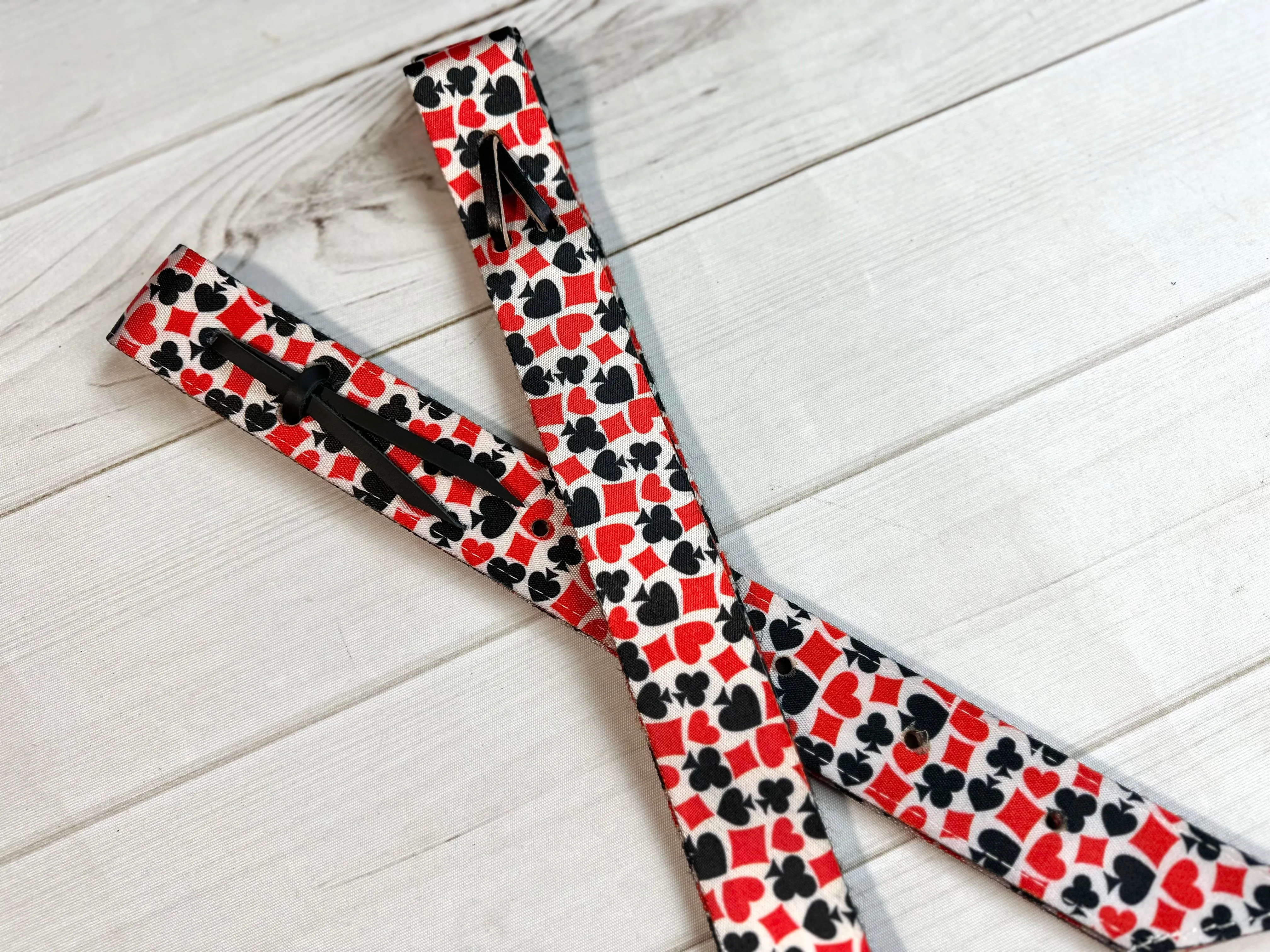 Vegas Red and Black Cinch Strap Set