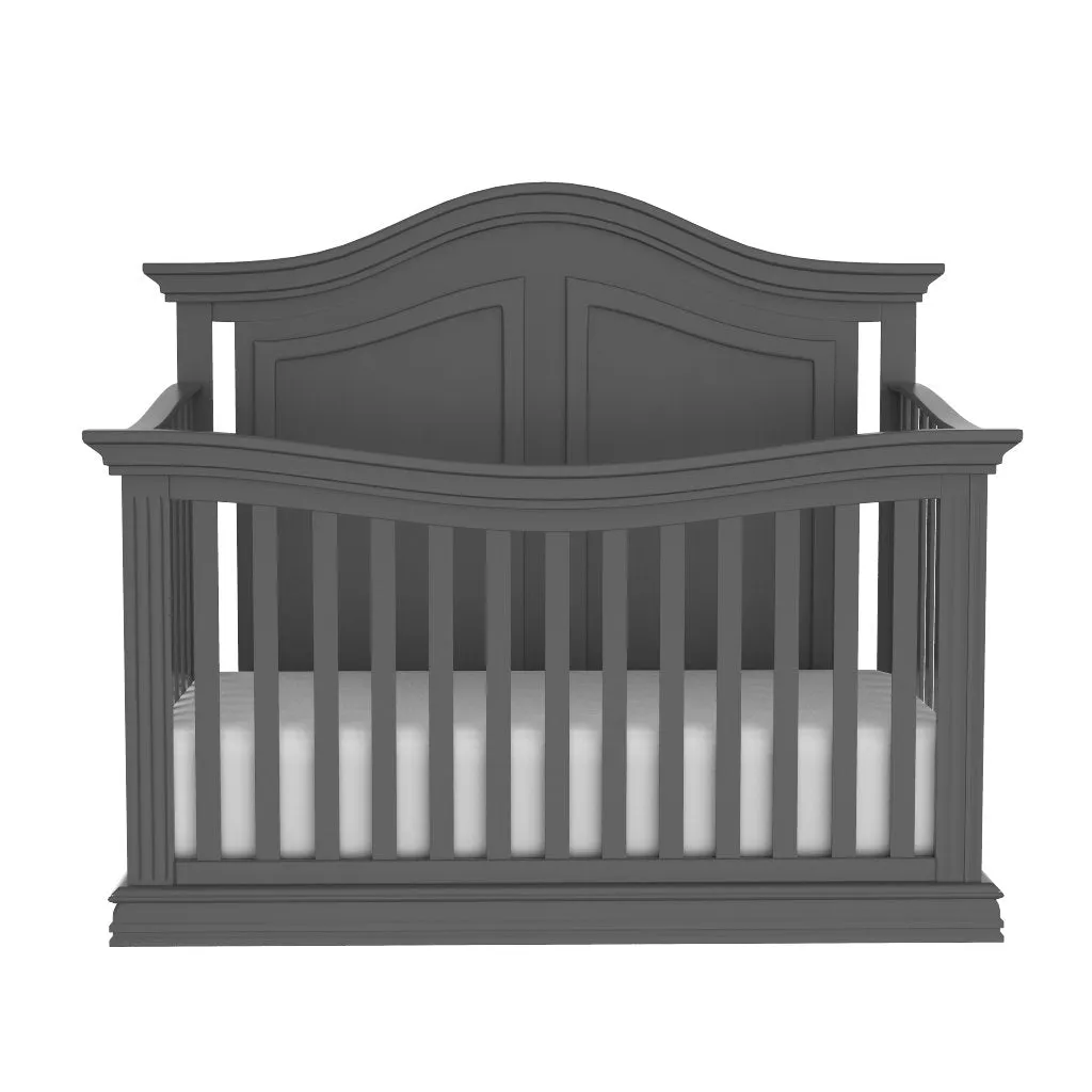 Verona 4 in 1 Baby Crib and Bed, Charcoal