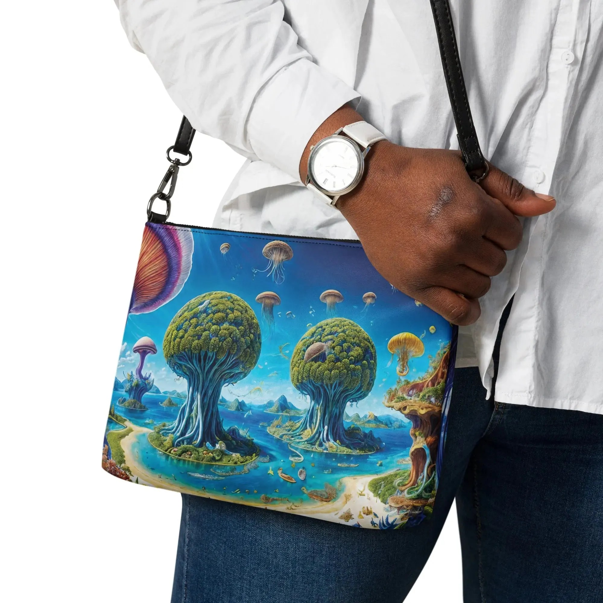 Versatile Crossbody Bag Cosmic Tree Isle