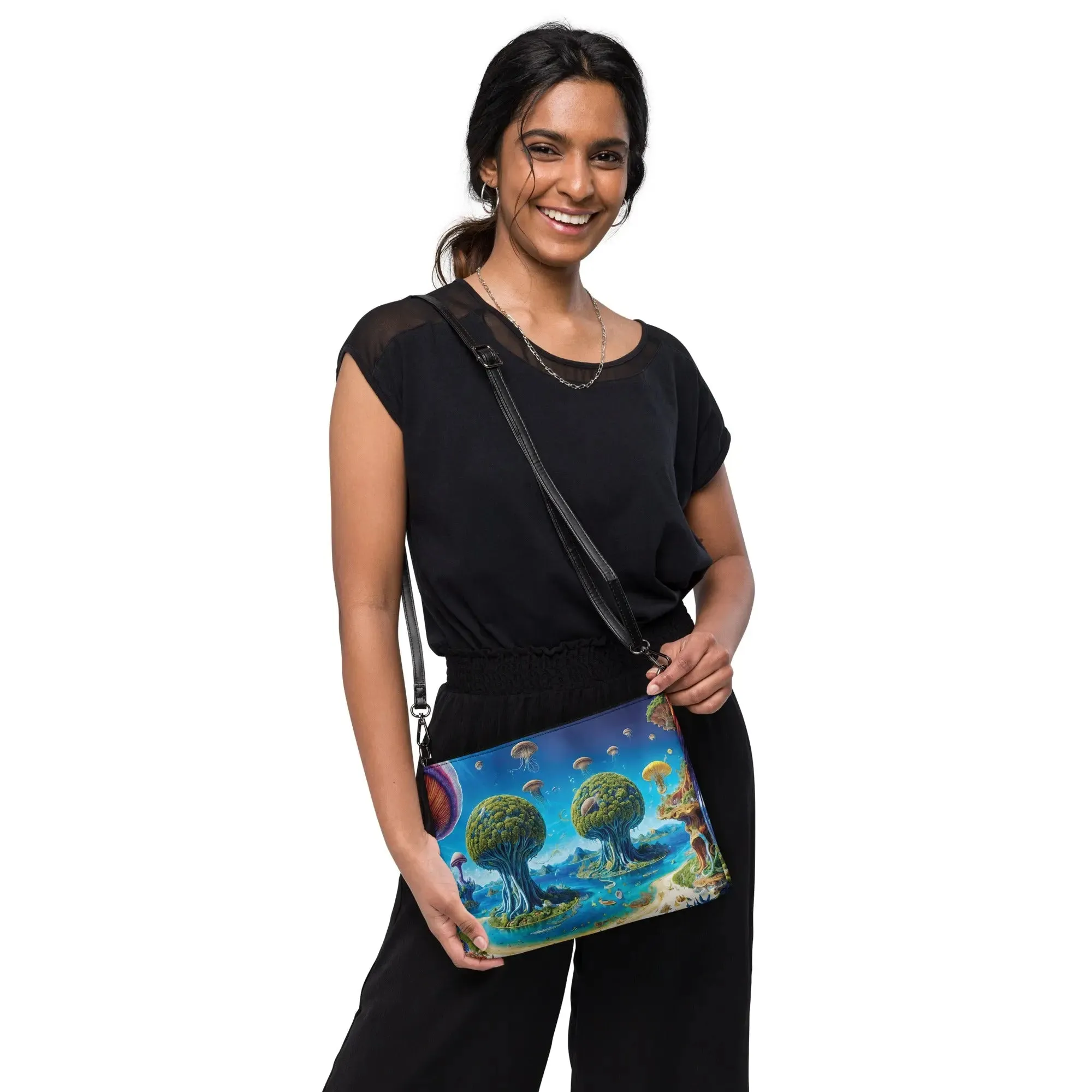 Versatile Crossbody Bag Cosmic Tree Isle