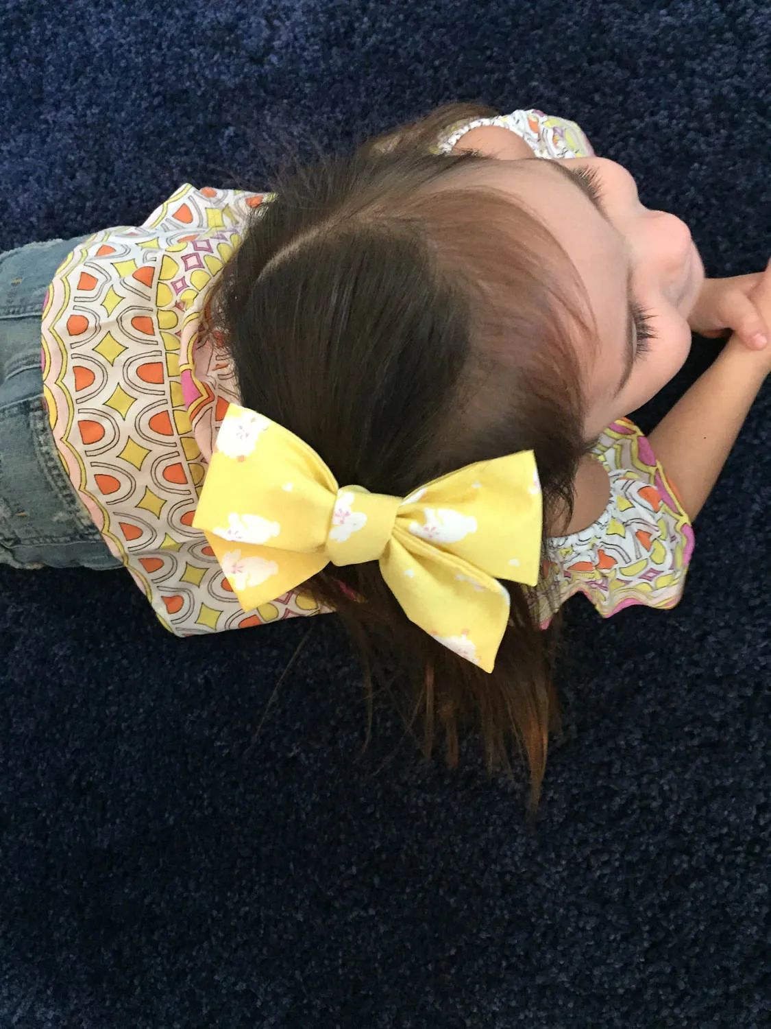Vintage green dots & white dots River Bow - MTL
