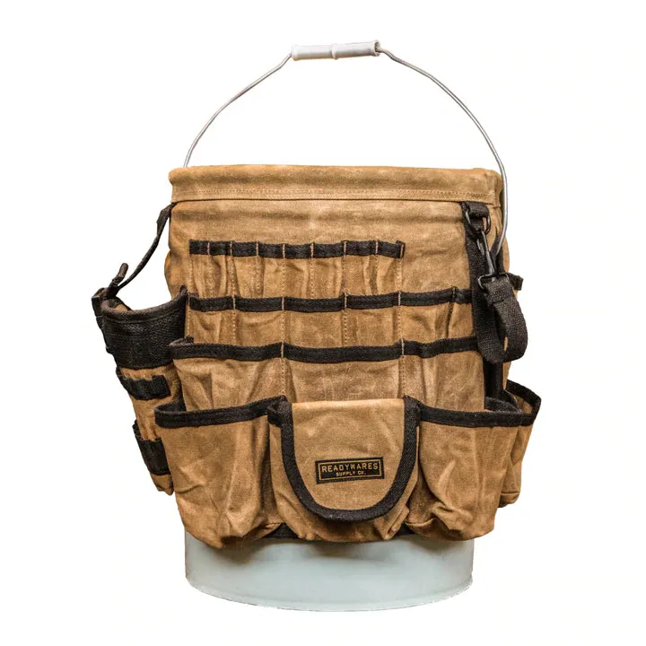 Waxed Canvas Tool Bucket Organiser