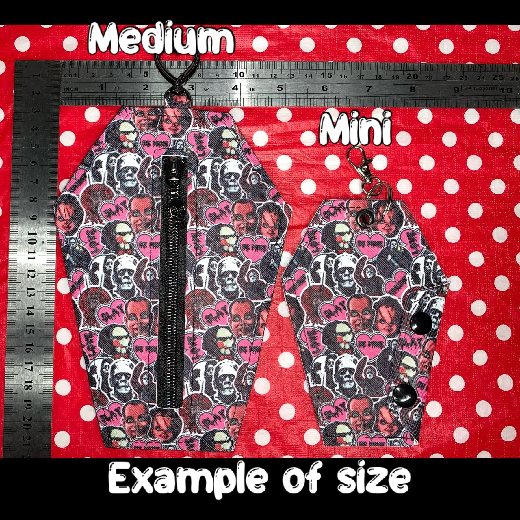Wednesday fan art coffin card ID purse