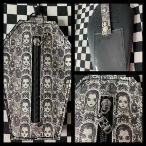 Wednesday fan art coffin card ID purse