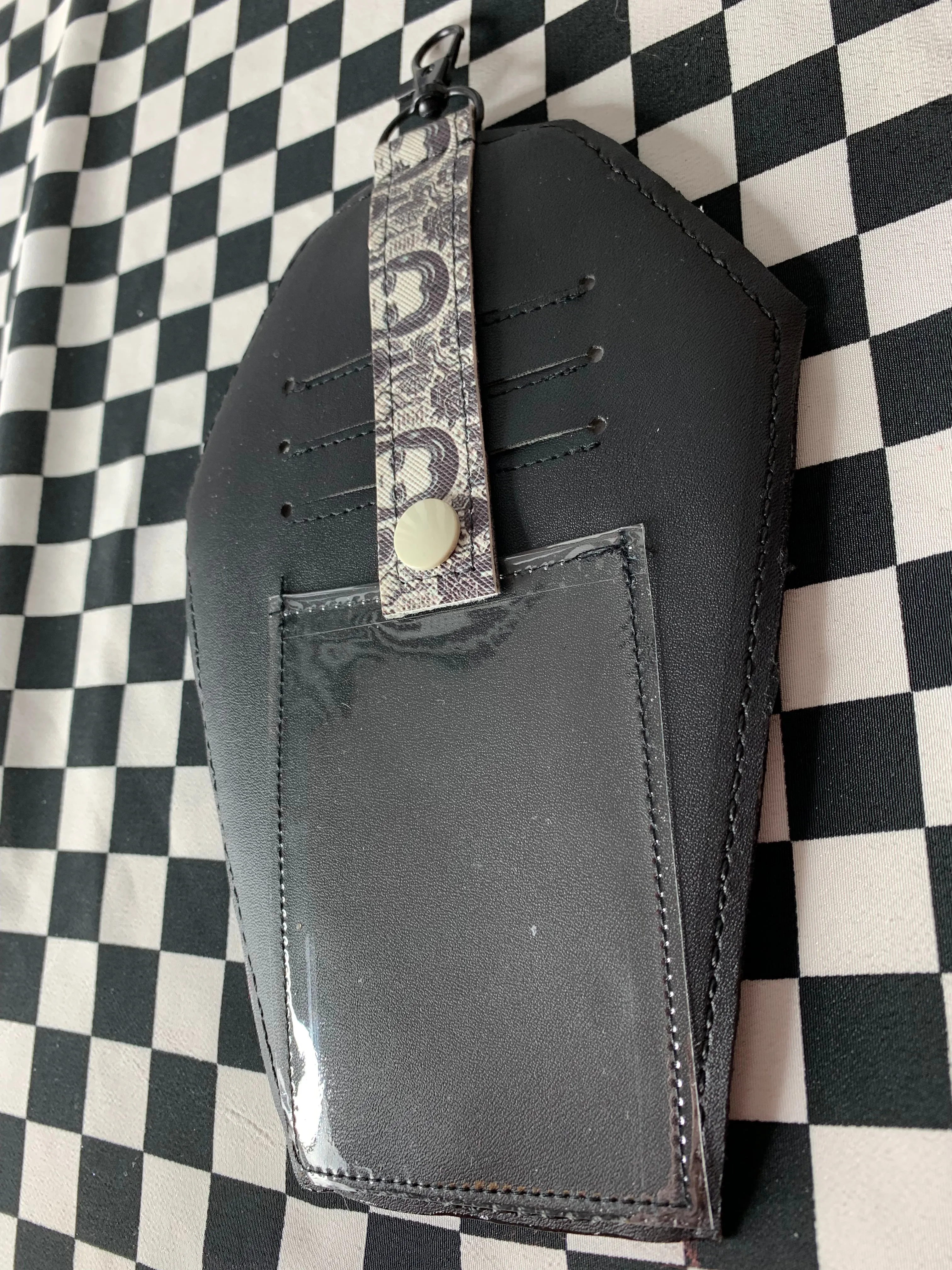 Wednesday fan art coffin card ID purse