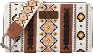 WG2202-W006 Wrangler Southwestern Art Print Wallet Coffee