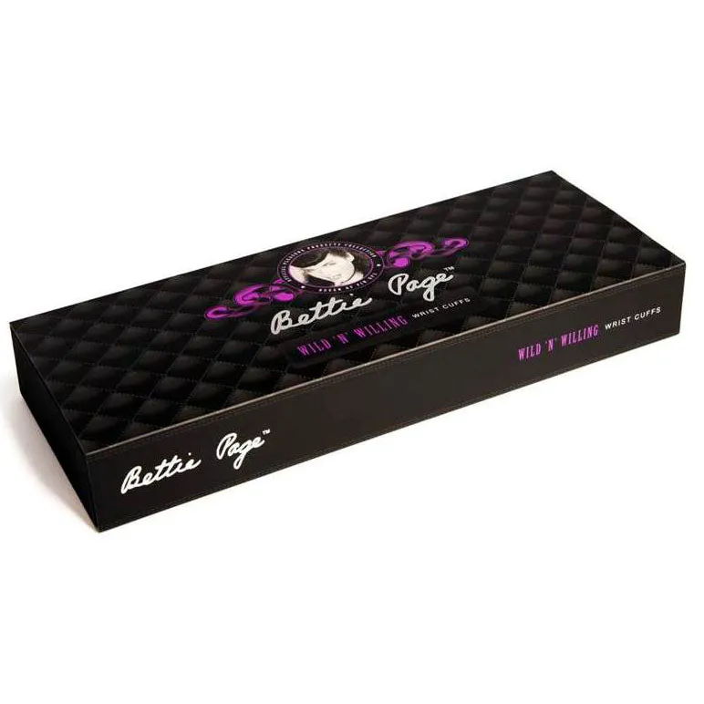 Wild and Willing Black Wrist Cuffs from Bettie Page.