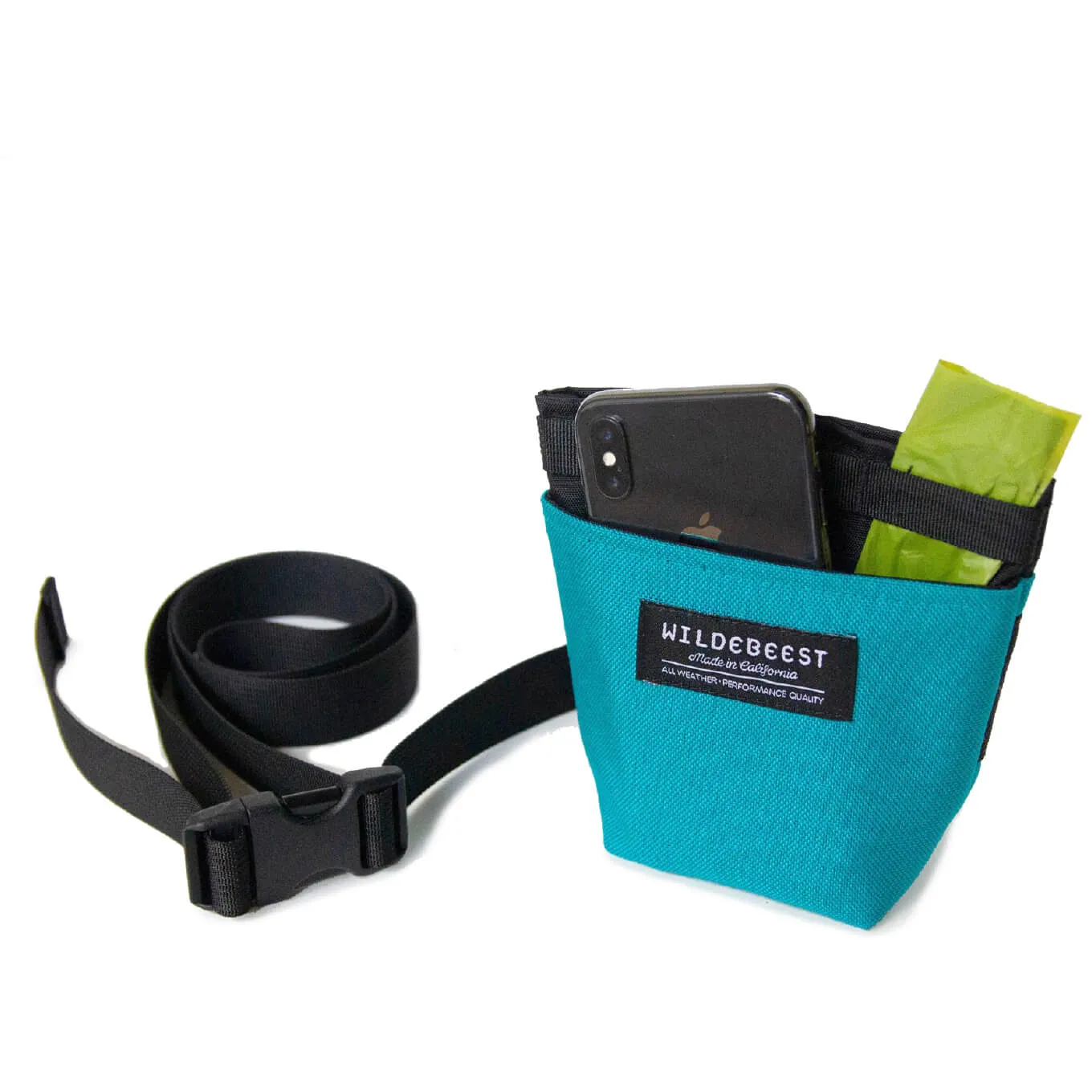 Wildebeest Alamo Dog Treat Pouch | Turquoise