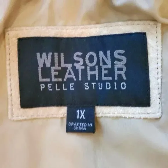 Wilson’s Women's Pelle Studio Collection Tan Leather Jacket SZ 1X