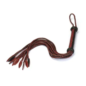 Wine Red Leather Cat O' Nine Tails Flogger