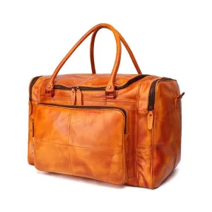 Woosir Designer Weekender Bag Leather Vegetable Tanned