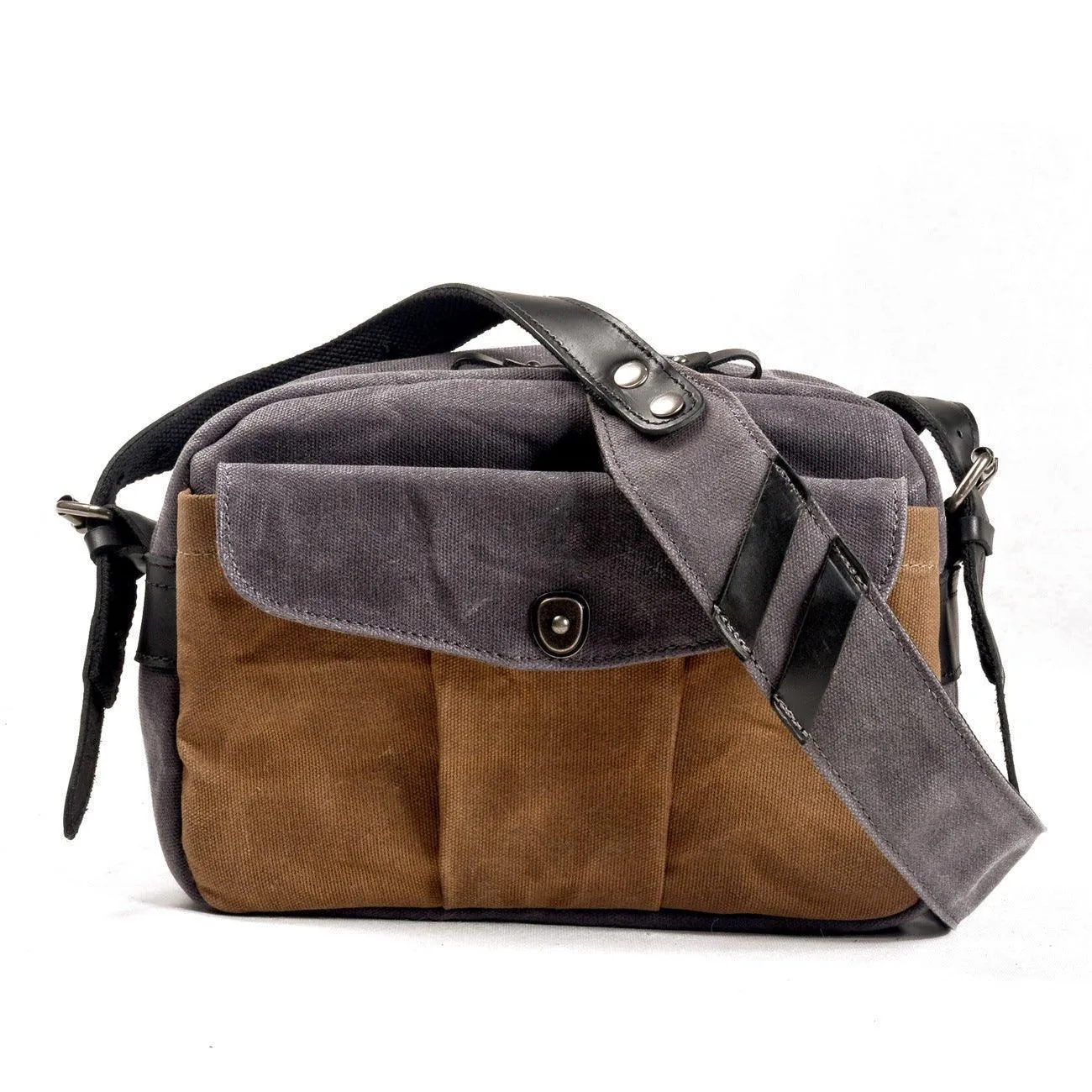 Woosir Vintage Wax Canvas Travel Camera Messenger Bag