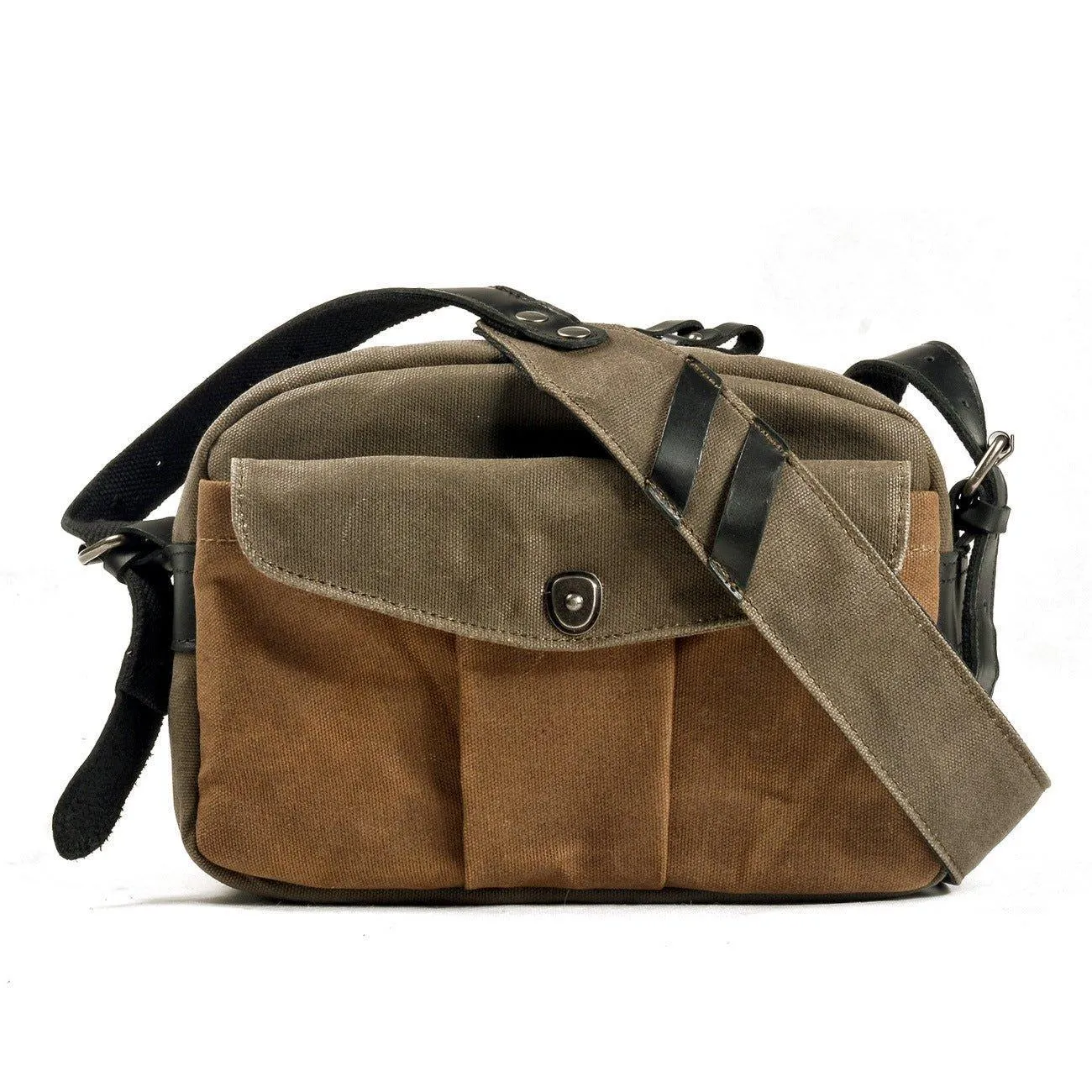 Woosir Vintage Wax Canvas Travel Camera Messenger Bag