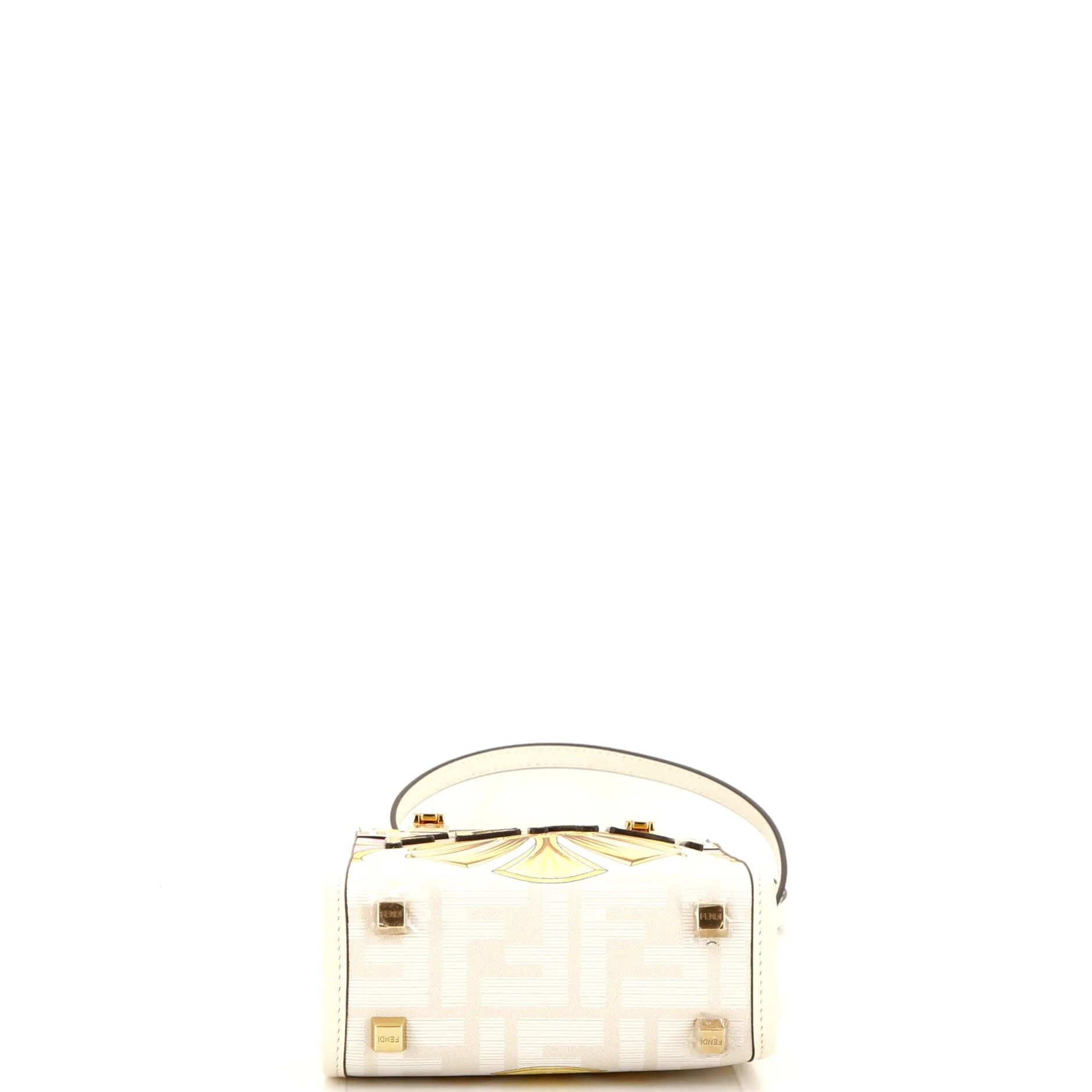x Versace Fendace Convertible Sunshine Shopper Tote Printed Laminated Leather Mini