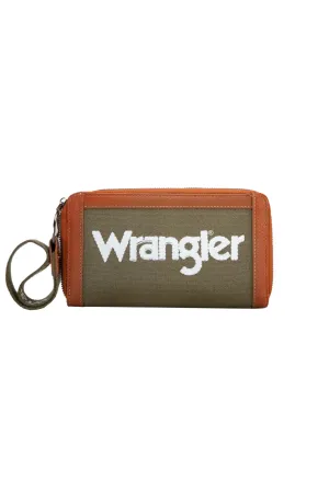 X5W2986WLT Wrangler Canvas Iconic Logo Wallet Khaki