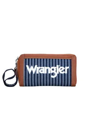 X5W2986WLT Wrangler Canvas Iconic Logo Wallet Navy/ White