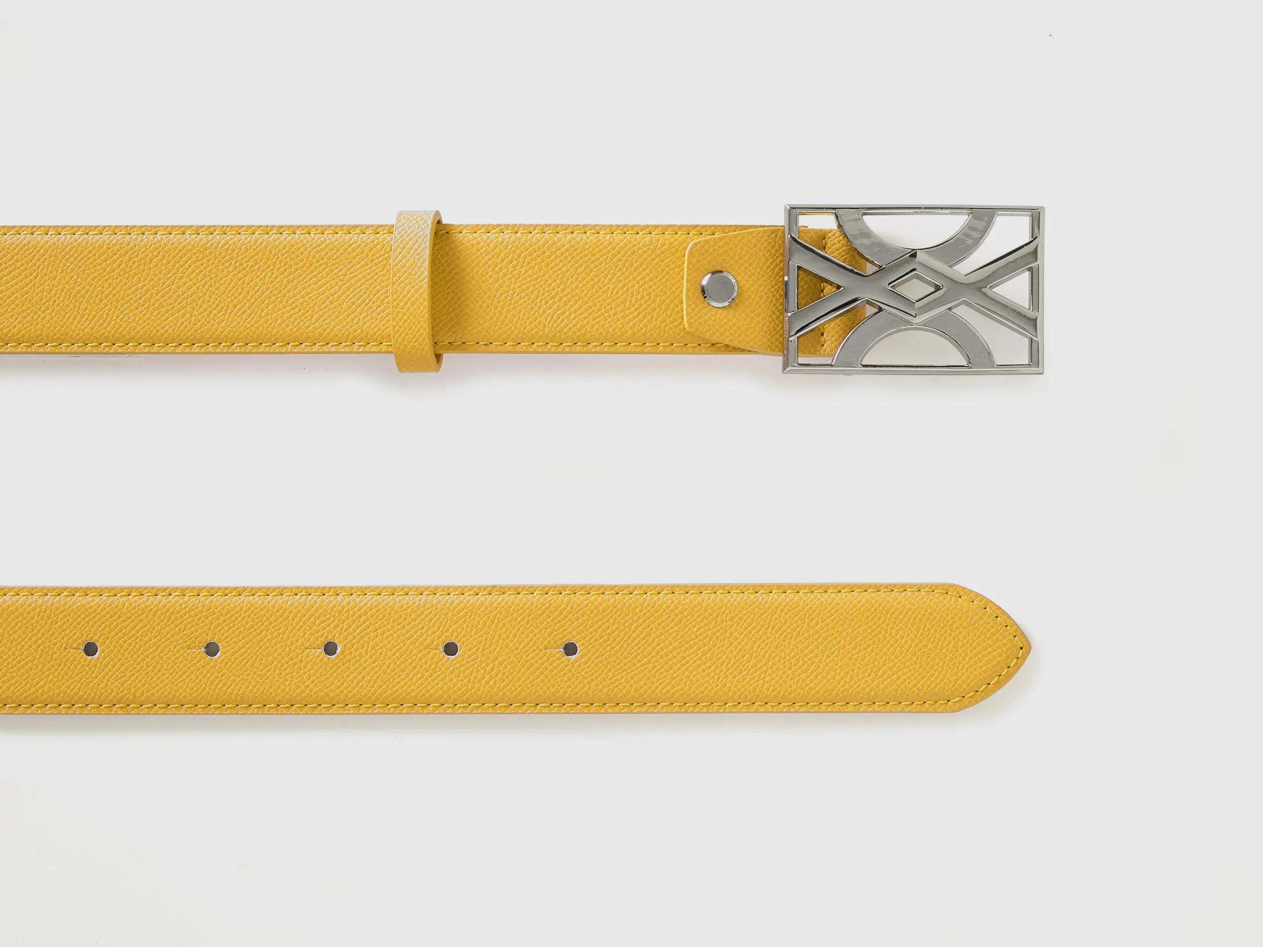 YELLOW BELT WITH LOGOED BUCKLE