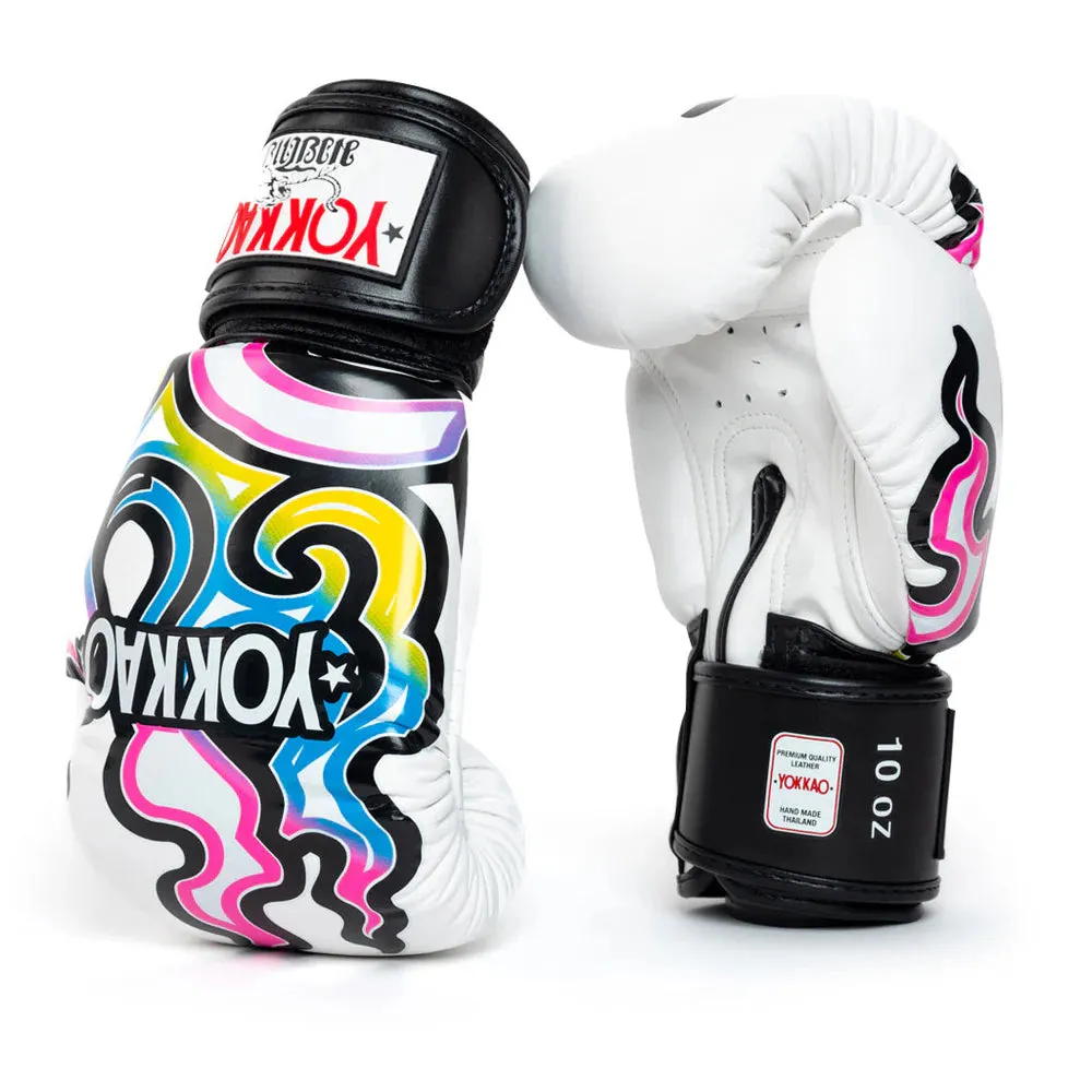 Yokkao Boxing Gloves - Flames White