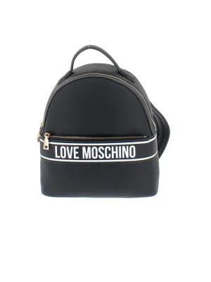 Zaino Pu Nero   Print Logo Bianco