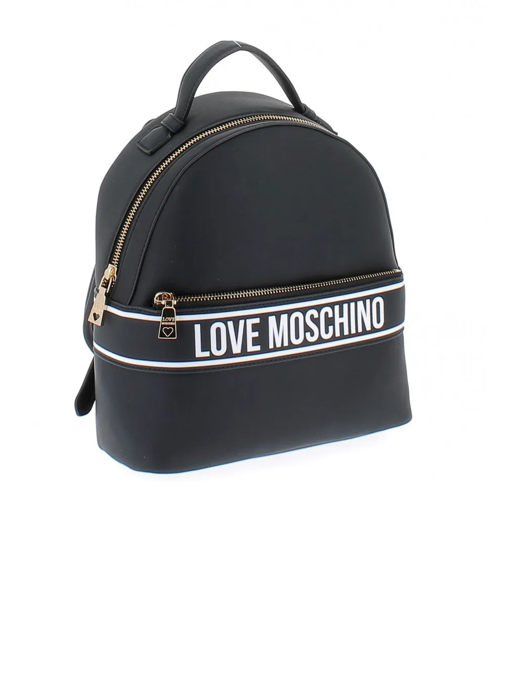 Zaino Pu Nero   Print Logo Bianco