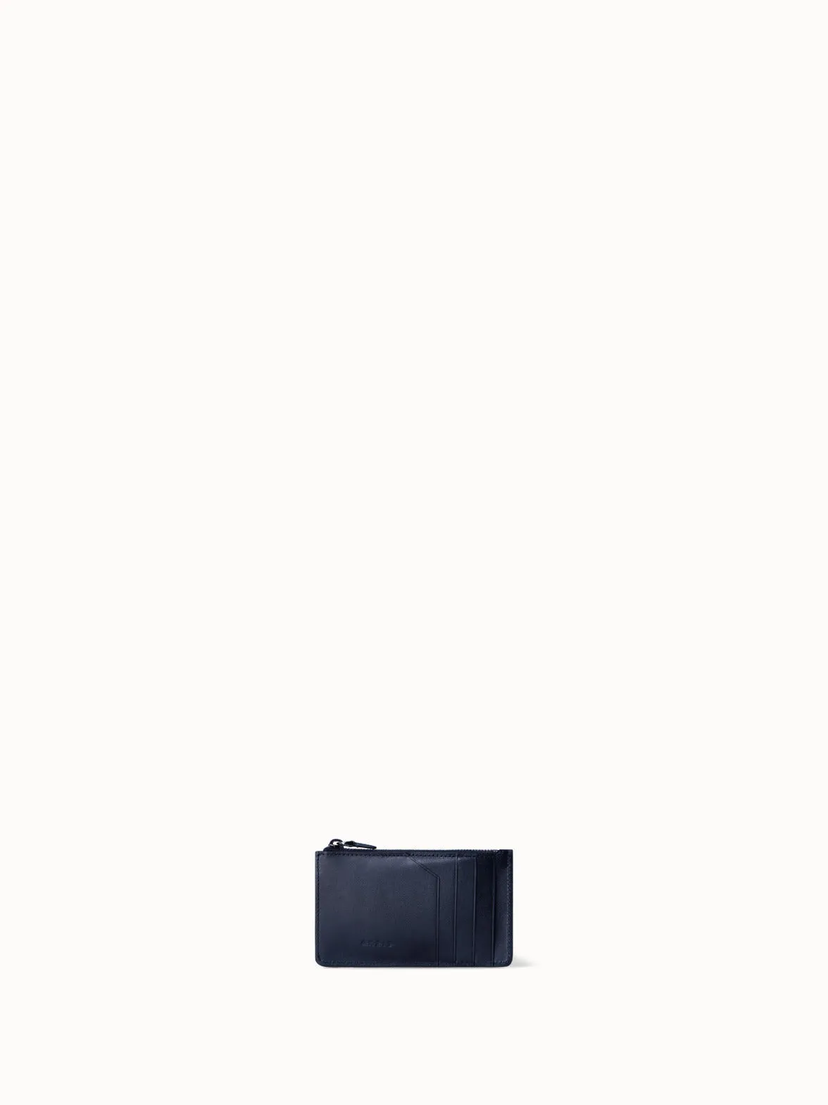 Zipped Card Holder in Horsehair and Leather